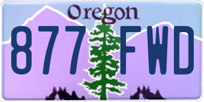 OR license plate 877FWD
