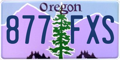 OR license plate 877FXS
