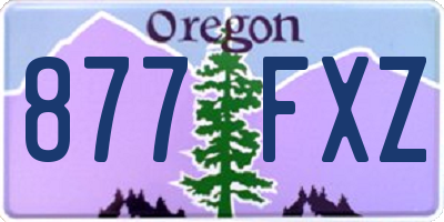 OR license plate 877FXZ