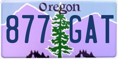 OR license plate 877GAT