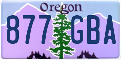 OR license plate 877GBA