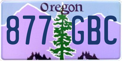 OR license plate 877GBC