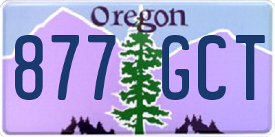 OR license plate 877GCT