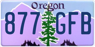 OR license plate 877GFB