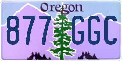 OR license plate 877GGC