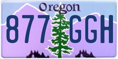 OR license plate 877GGH