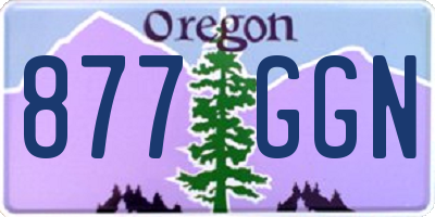 OR license plate 877GGN