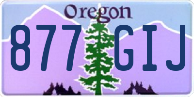 OR license plate 877GIJ