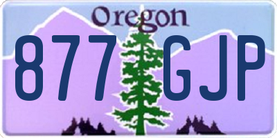 OR license plate 877GJP