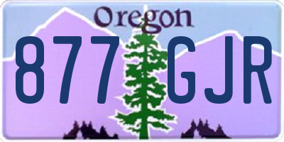 OR license plate 877GJR