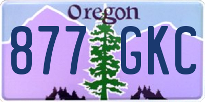 OR license plate 877GKC