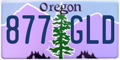 OR license plate 877GLD