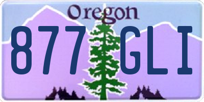 OR license plate 877GLI