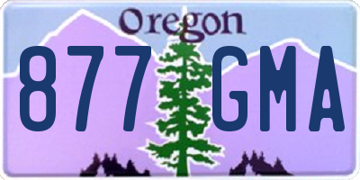 OR license plate 877GMA
