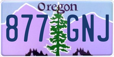 OR license plate 877GNJ