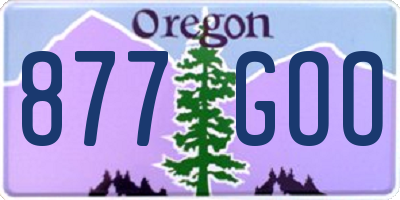 OR license plate 877GOO