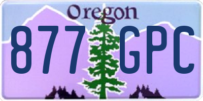 OR license plate 877GPC