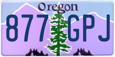 OR license plate 877GPJ