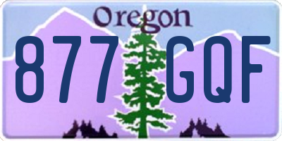 OR license plate 877GQF