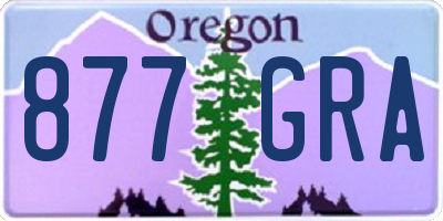 OR license plate 877GRA