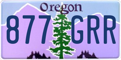 OR license plate 877GRR