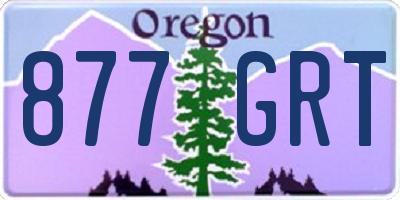 OR license plate 877GRT