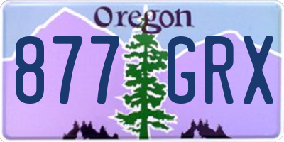 OR license plate 877GRX