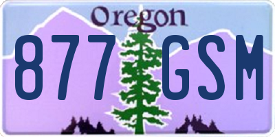 OR license plate 877GSM