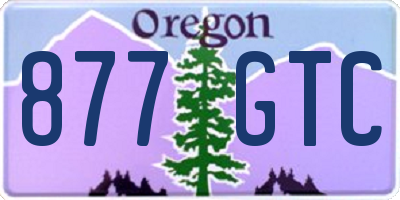 OR license plate 877GTC