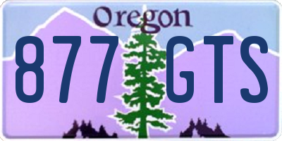 OR license plate 877GTS