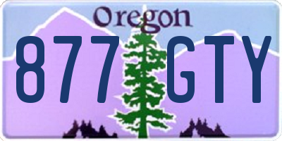 OR license plate 877GTY