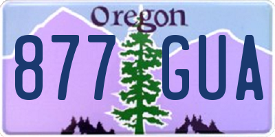 OR license plate 877GUA