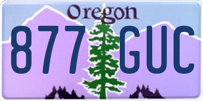 OR license plate 877GUC