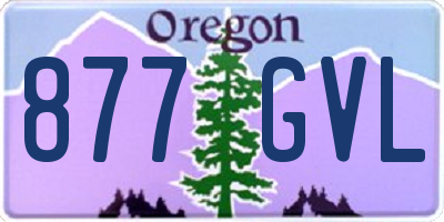 OR license plate 877GVL