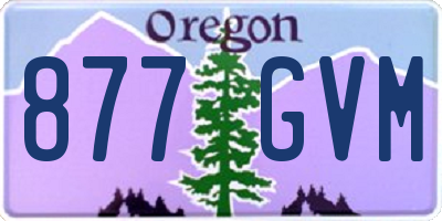 OR license plate 877GVM