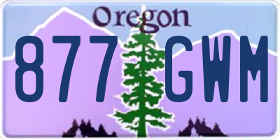 OR license plate 877GWM