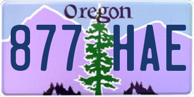 OR license plate 877HAE