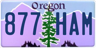 OR license plate 877HAM