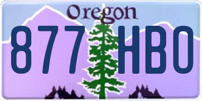 OR license plate 877HBO
