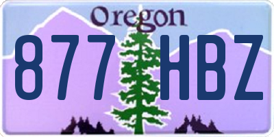 OR license plate 877HBZ