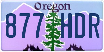 OR license plate 877HDR