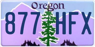 OR license plate 877HFX