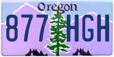 OR license plate 877HGH