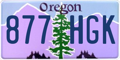 OR license plate 877HGK