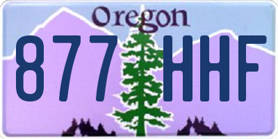 OR license plate 877HHF