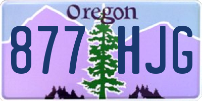 OR license plate 877HJG