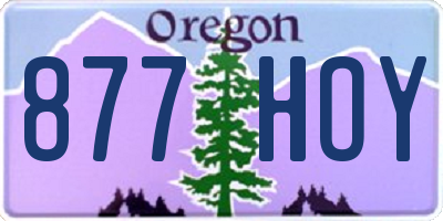 OR license plate 877HOY