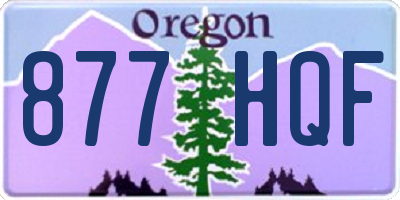 OR license plate 877HQF