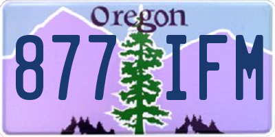OR license plate 877IFM