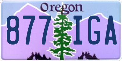OR license plate 877IGA